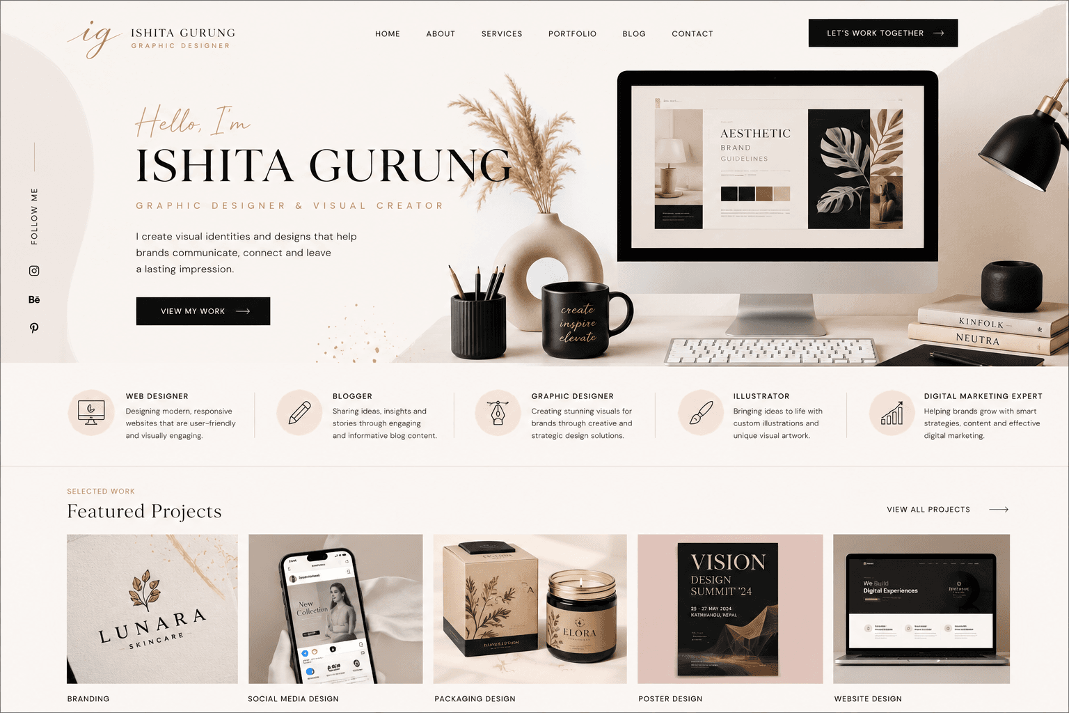 A sample image of website designing
